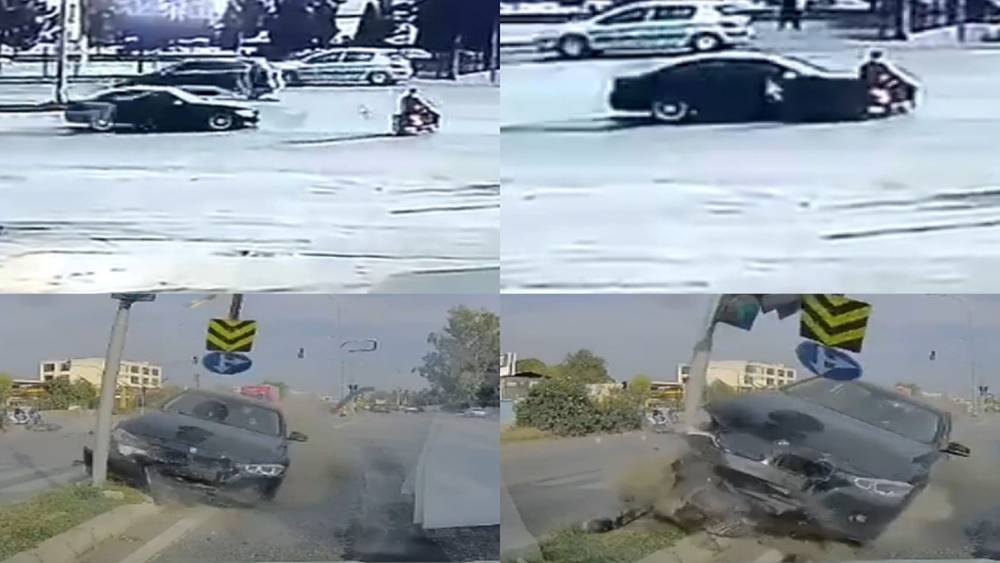 Kaza anları araç ve güvenlik kamerasına yansımıştı: 