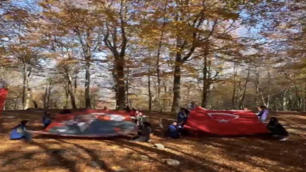 Gençler 1200 rakımlı Dumanlı Yaylası’nda, Atatürk için yürüdü