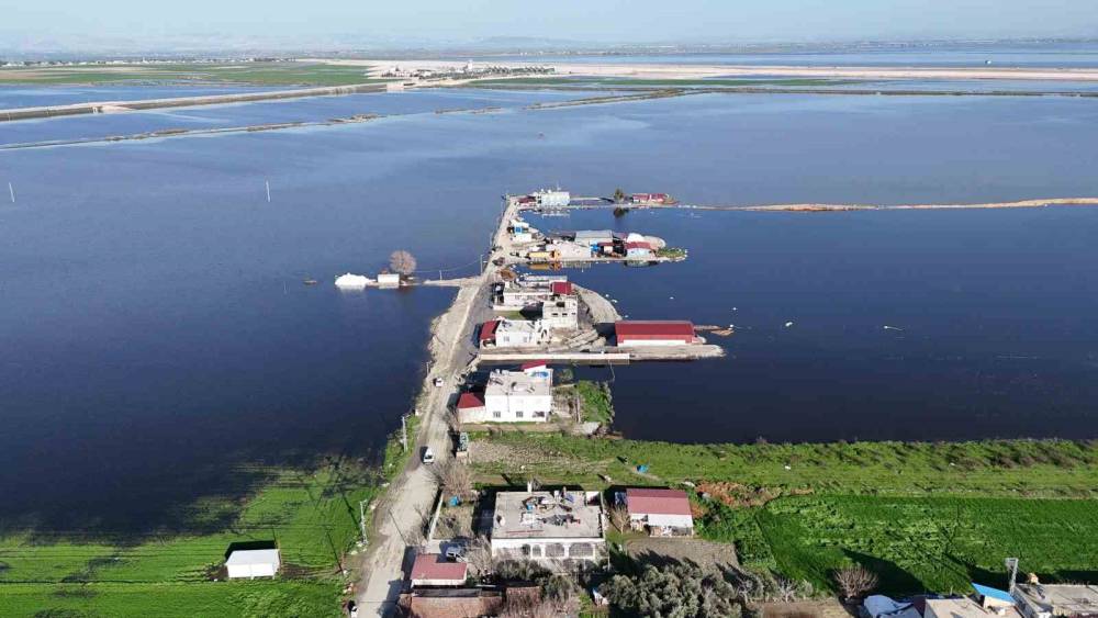 Amik Ovası&rsquo;nda şiddetli yağışla birlikte tarım arazileri ve evler g&uuml;nlerdir sular altında
