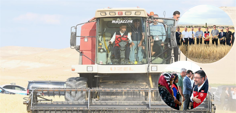 BAKAN YUMAKLI, ESKİŞEHİR'DE ARPA HASADINDA KONUŞTU